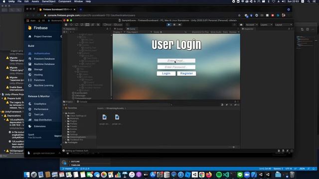 Unity Firebase Login смотреть онлайн
