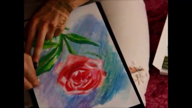 LESYA❤РИСУНОК МАСЛЯНОЙ ПАСТЕЛЬЮ - РОЗА❤ОБЗОР/СОНЕТ смотреть онлайн