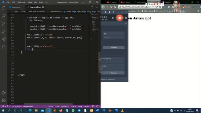 JavaScript Snake Game Tutorial + Source Code [HD] смотреть онлайн