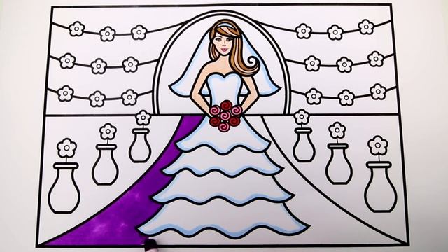 How to Draw a Wedding Bride for Kids ???Wedding Bride Drawing | Wedding Bride Coloring Pages смотреть онлайн