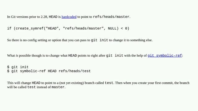 Change git init default branch name смотреть онлайн