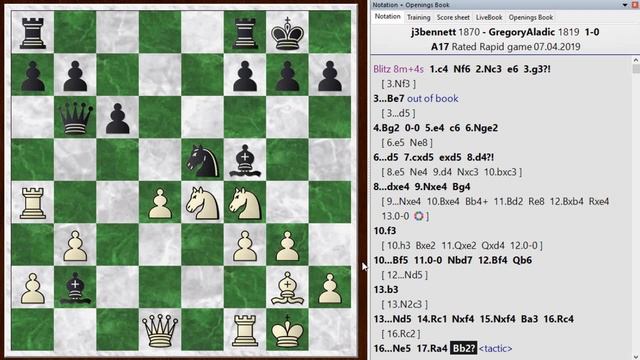 Blitz chess postmortem #902: English opening смотреть онлайн