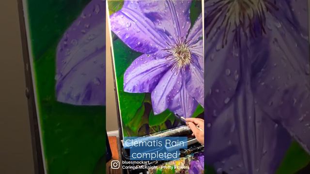 Oil painting time lapse of Clematis Rain. 18”x24” oil on canvas 6/8/2022 смотреть онлайн