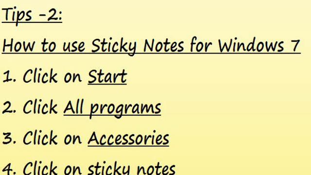 How to use sticky notes for windows 8 and 7 Tips YTV 71 смотреть онлайн