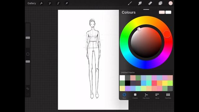 How to sketch a cool croquis for fashion design - with Procreate смотреть онлайн
