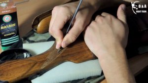 Восстановление насечки на ружье ИЖ-12. Насечка на цевье и ложе. Hand Checkering.