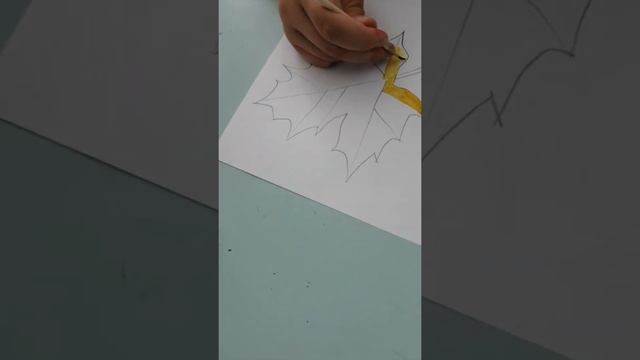 Рисуем красками кленовый лист. смотреть онлайн