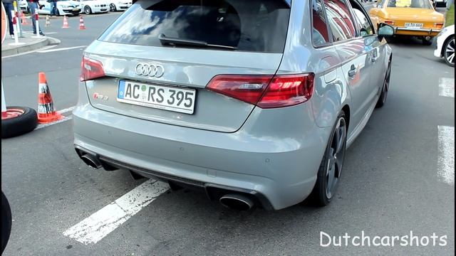 2015 Audi RS3 Revving Loud! Rev Battle vs Motorbike - Crackling - Rev limiter! смотреть онлайн