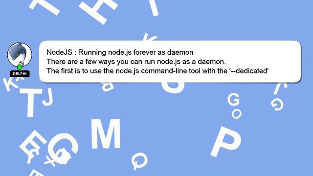 NodeJS : Running node.js forever as daemon смотреть онлайн