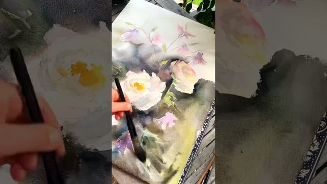 Уроки рисования акварелью для начинающих ищи на моём канале смотреть онлайн