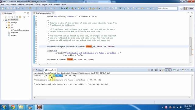 How to get the subset from the TreeSet? | TreeSet (Subset Inclusive) смотреть онлайн