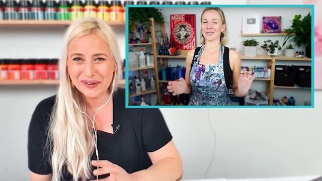 Acrylic Pouring ON FIRE / Rinske Reacts смотреть онлайн