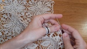 Скатерть из квадратных мотивов. Обвязка (3  ряд)