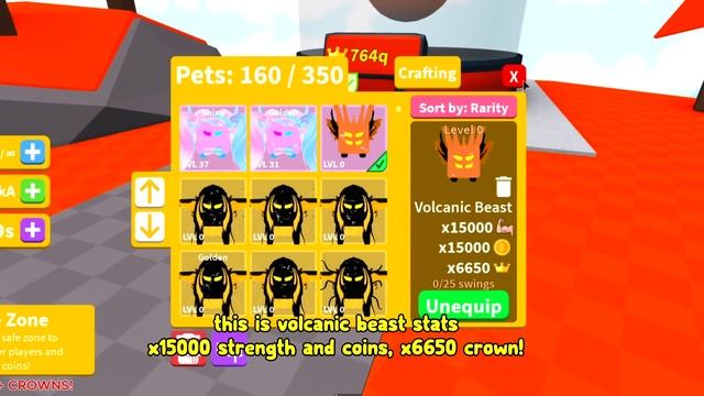 Got The Rarest Volcanic Beast Pets! Bought Purple Baron Class! - Saber Simulator смотреть онлайн