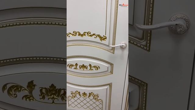 Межкомнатная дверь Эмаль Aurelia Bianco patina Oro глухая смотреть онлайн
