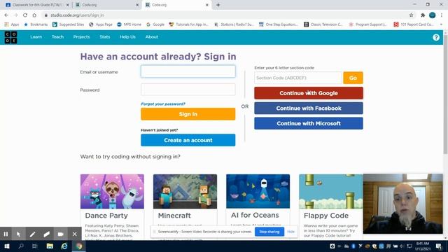 Logging into Code.org смотреть онлайн