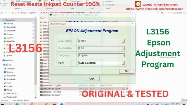 Epson L3156 Resetter | Epson Adjustment Program | Reset Waste Inkpad Counter | 100% Working смотреть онлайн