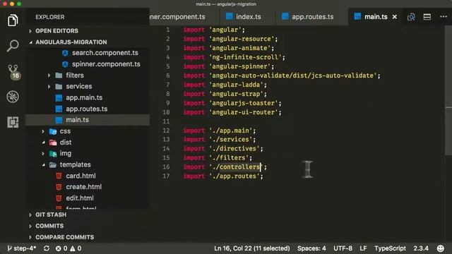 EP 6.3 - AngularJS Migration / Step 4 - Componentify / Changing Routes смотреть онлайн