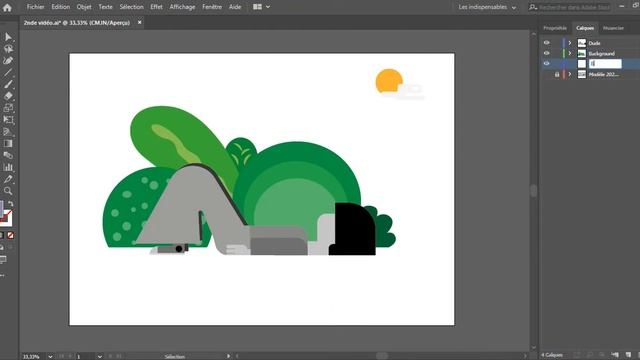 How to make a flat illustration with texture | Adobe Illustrator CC смотреть онлайн