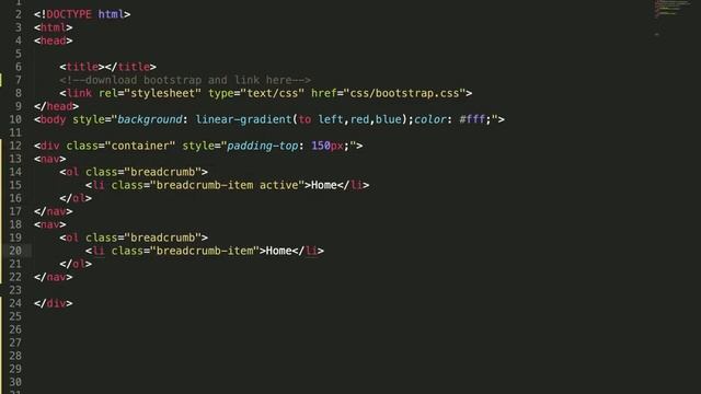 Bootstrap - Breadcrumb смотреть онлайн