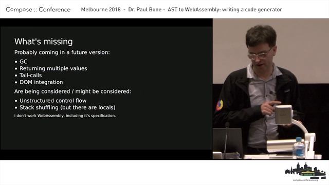 Dr. Paul Bone - AST to WebAssembly: Writing a code generator - Compose Melbourne 2018 смотреть онлайн
