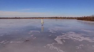 Айсборд - зимний виндсерфинг. Под парусом по льду.
