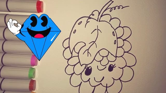 Drawing grapes with eyes for children / Рисуем виноград глазками для детей. / ko'zlari bilan uzum смотреть онлайн