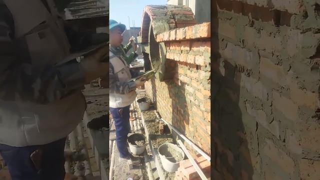 Construction A Beautiful Column Foot Easy - Render Sand And Cement Into The Column Foot Finally