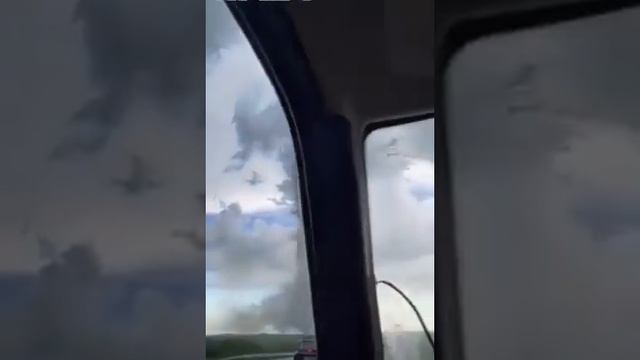 ❗️В Кинельском районе Самарской области было замечено торнадо смотреть онлайн