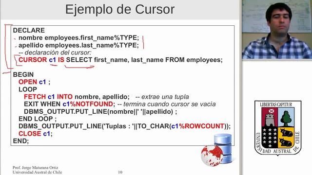 (UACh) PL/SQL parte 2: estructuras de control y cursores (2/2) смотреть онлайн