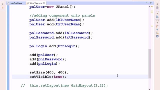 Java JFrame Login example tutorial смотреть онлайн