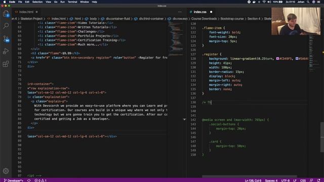 Devscorch Bootstrap Course 25 Third Container смотреть онлайн
