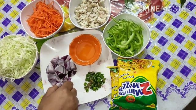 চিকেন মেগী মচলা/chicken maggi recipe in restaurant style/ chicken maggi masala in Assamese смотреть онлайн