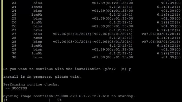 Cisco Nexus 9508 NX-OS Upgrade (Ashfield1 to Ashfield2) смотреть онлайн