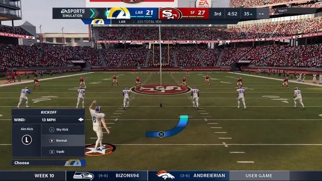 UFL RUS // Season III // Week 10 // LA Rams At SF 49ers