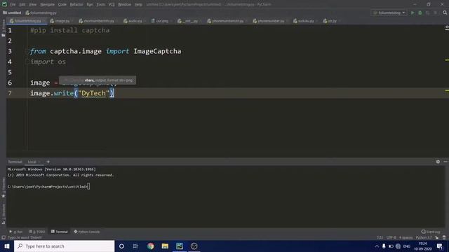 Generate Captcha code using python смотреть онлайн