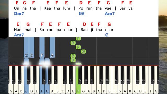 Aadhi Thiru Vaarthai Keyboard Notes & Chords | Beryl Natasha | Tamil Christmas Song смотреть онлайн