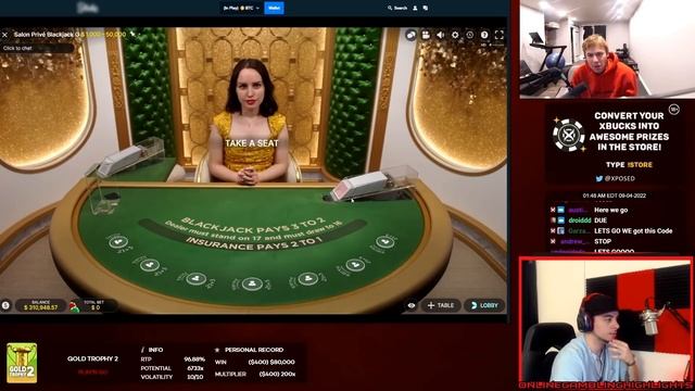 The MOST ENTERTAINING BlackJack Session EVER | Xposed Gambling смотреть онлайн