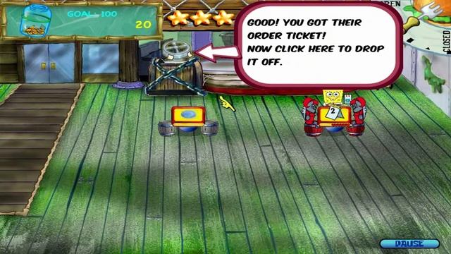 SpongeBob SquarePants Diner Dash Walkthrough - Level #1 - Krusty Krab I смотреть онлайн