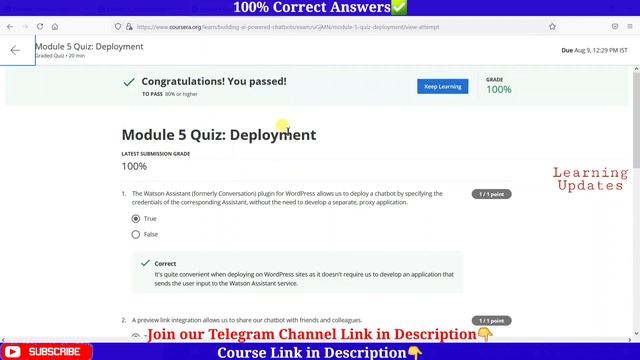 Building AI Powered Chatbots Without Programming | Coursera | IBM | Complete Quiz Answers смотреть онлайн