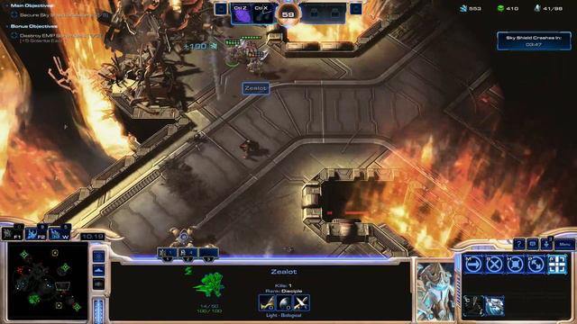 Starcraft 2 Legacy of the Void Full Playthrough Brutal Mission 6 Sky Shield смотреть онлайн
