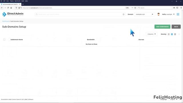How to add sub domain in DirectAdmin FelizHosting смотреть онлайн