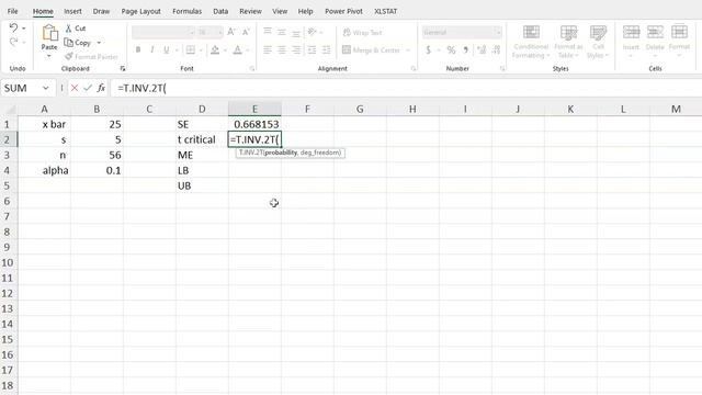 Using Excel for t confidence Intervals смотреть онлайн