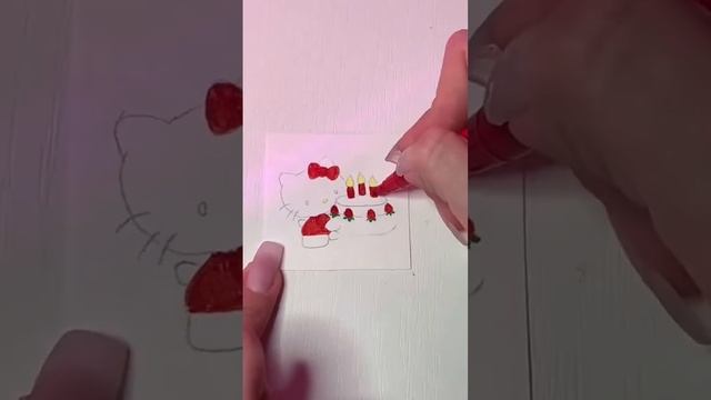 ОТКРЫТКА НА ДЕНЬ РОЖДЕНИЯ на изи?#открытка #маркеры #hellokitty смотреть онлайн