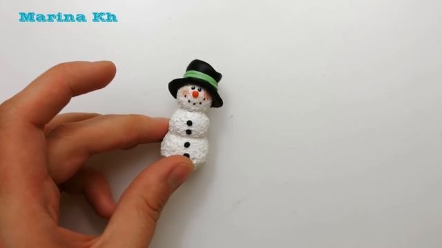 Как слепить Снеговика из полимерной глины. Мастер-класс Новый год / Polymer Clay Tutorial