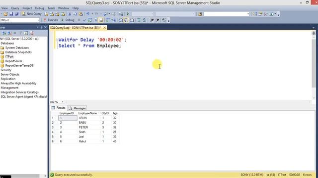 WAITFOR DELAY | TIME in SQL Server Tamil смотреть онлайн