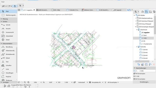 Lageplan import dxf in ArchiCAD смотреть онлайн