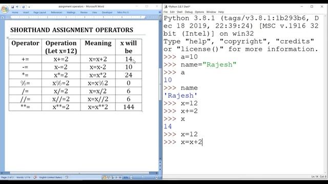 Assignment Operators in Python (Hindi) | Shorthand Assignment Operators in Python смотреть онлайн