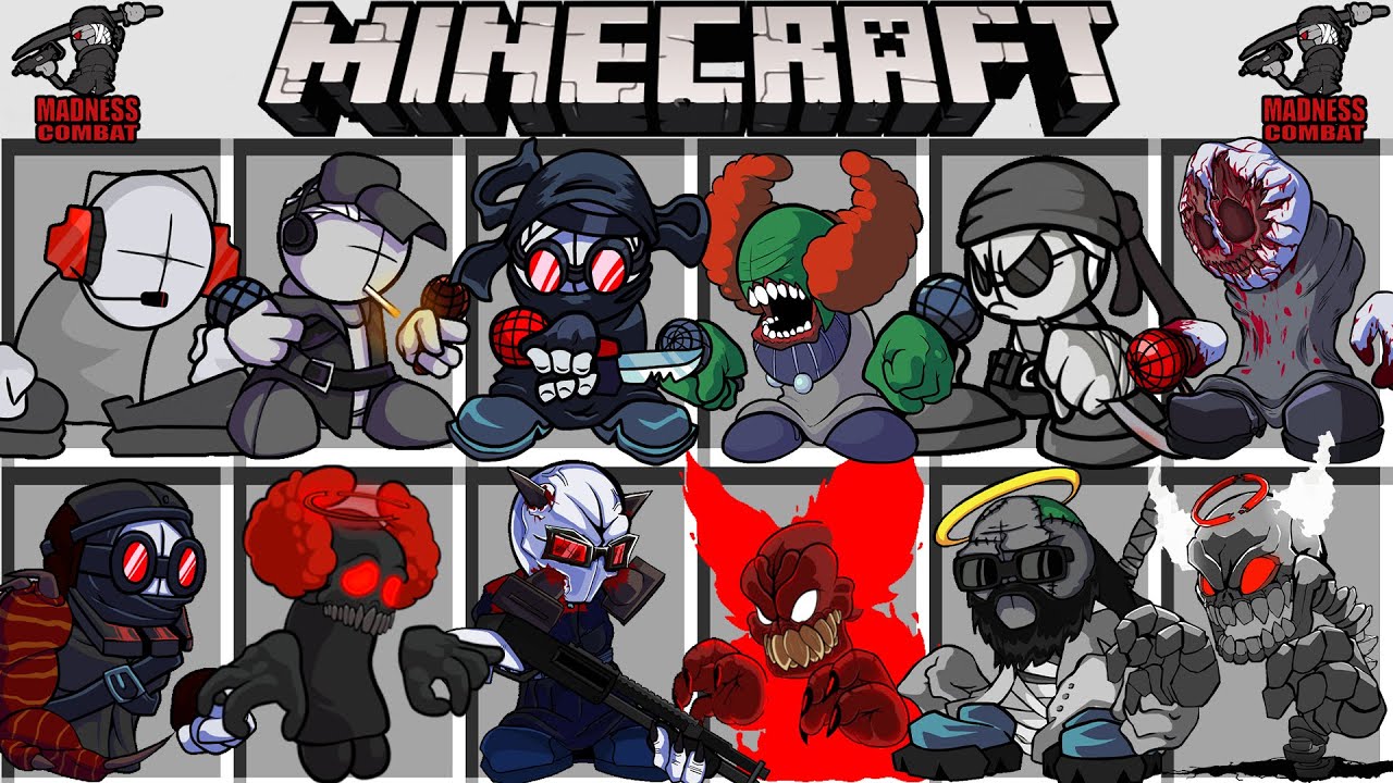 Мод на всех героев МАДНЕСС КОМБАТ в МАЙНКРАФТ ! MOD MADNESS COMBAT Minecraft PE смотреть онлайн