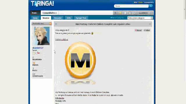 Como descargar final fantasy 7 advent children complete full sub español смотреть онлайн